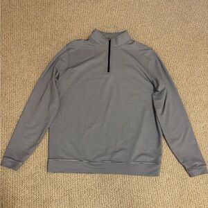 Peter Millar Men's Navy/White Zip-Up Sweater